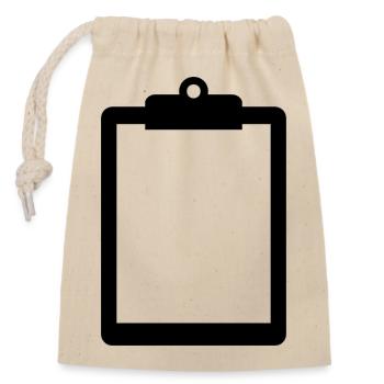 Clipboard - Closable cotton gift bag (14x20cm) - nature - Front