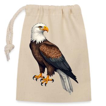 Pygargue à tête blanche - Sac cadeau en coton avec cordon (14 x 20 cm) - nature - Devant
