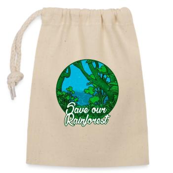 Forêt tropicale tropique protection de l'environnement nature changement climatique - Sac cadeau en coton avec cordon (14 x 20 cm) - nature - Devant