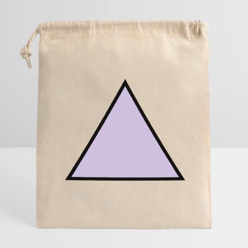hipster triangle triangle shape Closable cotton gift bag (14x20cm)