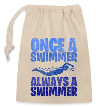 Bain lac océan natation cadeau - Sac cadeau en coton avec cordon (14 x 20 cm) - nature - Devant