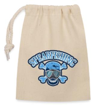 Chasseur de cadeaux de chasse sous-marine masque squelette - Sac cadeau en coton avec cordon (14 x 20 cm) - nature - Devant