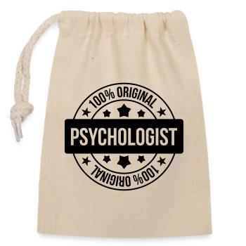 Psychologue / Psychiatre / Travail / Psychanalyste - Sac cadeau en coton avec cordon (14 x 20 cm) - nature - Devant