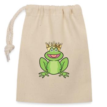Dessin animé Prince Grenouille - Prince Frog - Sac cadeau en coton avec cordon (14 x 20 cm) - nature - Devant