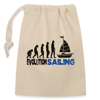 Voilier Evolution Captain Sailboat Yacht - Sac cadeau en coton avec cordon (14 x 20 cm) - nature - Devant
