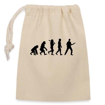 Musik Gitarre Evolution Geschenkidee - Verschließbarer Geschenkbeutel aus Baumwolle (14x20cm) - Natur - Vorne