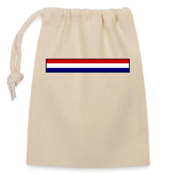 Holland flag - Closable cotton gift bag (14x20cm) - nature - Front