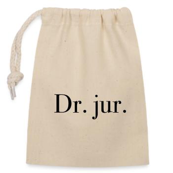 Juridique avocat avocat cadeau Dr. Jur - Sac cadeau en coton avec cordon (14 x 20 cm) - nature - Devant