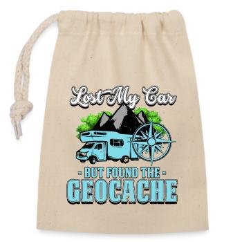 Geocaching - Closable cotton gift bag (14x20cm) - nature - Front
