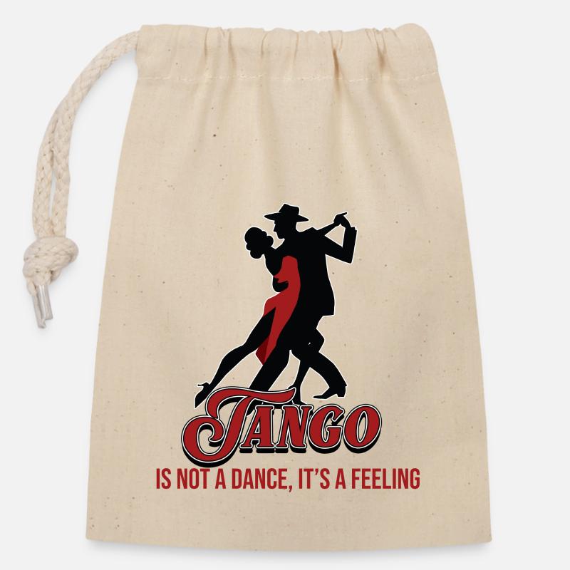 Tango, Tango Tänzer - Verschließbarer Geschenkbeutel aus Baumwolle (14x20cm) - Natur