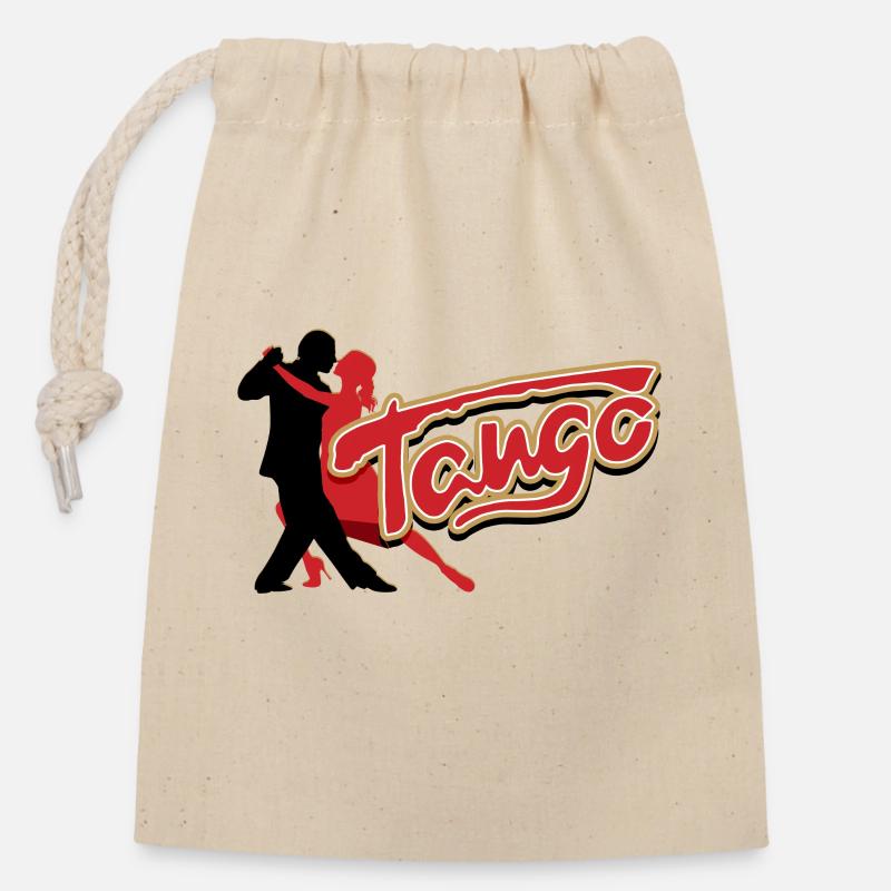 Tango, Tango Tänzer - Verschließbarer Geschenkbeutel aus Baumwolle (14x20cm) - Natur