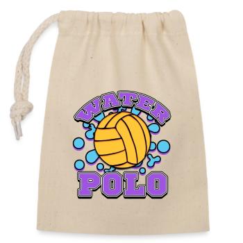 Water polo - Closable cotton gift bag (14x20cm) - nature - Front