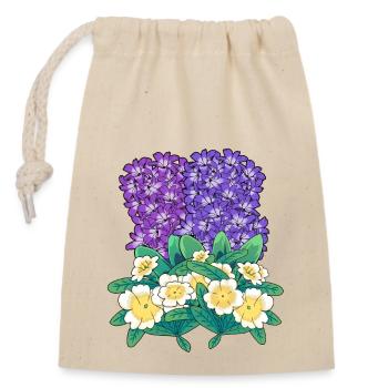 Spring flowers flower easter nature summer flora - Closable cotton gift bag (14x20cm) - nature - Front