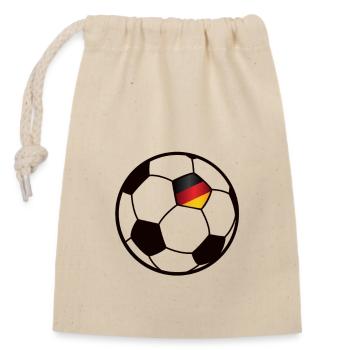 Football Allemagne - Sac cadeau en coton avec cordon (14 x 20 cm) - nature - Devant
