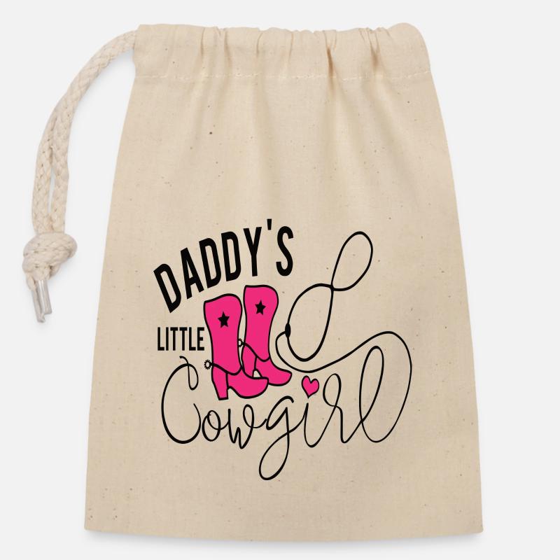 Cow-boy - Sac cadeau en coton avec cordon (14 x 20 cm) - nature