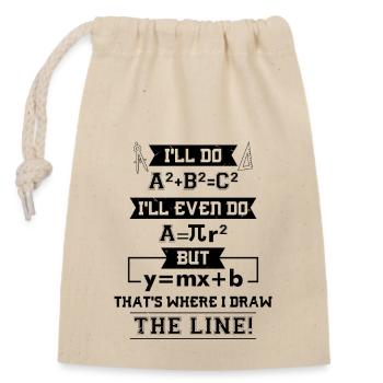 Mathe Mathematik Cadeaux de mathématiques - Sac cadeau en coton avec cordon (14 x 20 cm) - nature - Devant