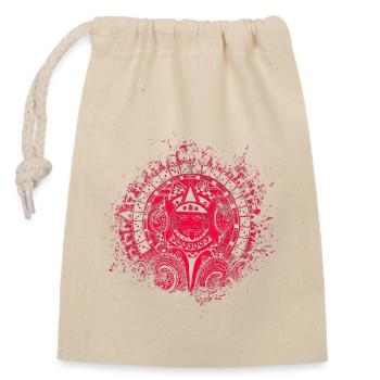 Aztec Mayan Aztec Calendar Mexico - Closable cotton gift bag (14x20cm) - nature - Front