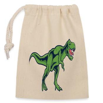 Dinosaures - Sac cadeau en coton avec cordon (14 x 20 cm) - nature - Devant