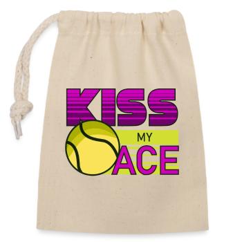 Tennis, tennis balle de tennis, tennis tennis court - Sac cadeau en coton avec cordon (14 x 20 cm) - nature - Devant