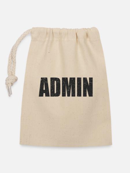 admin Programmierer Linux IT Geschenkidee - Verschließbarer Geschenkbeutel aus Baumwolle (14x20cm) - Natur
