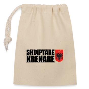 Kosovo Albanians | Shqiptar Albania Balkans Gift - Closable cotton gift bag (14x20cm) - nature - Front