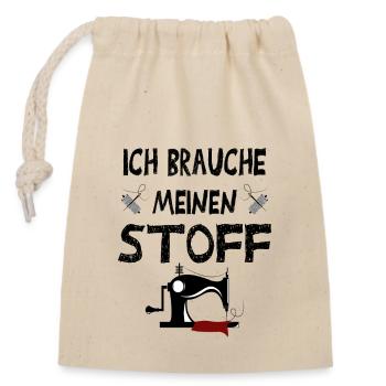 Schneider Lustig - Verschließbarer Geschenkbeutel aus Baumwolle (14x20cm) - Natur - Vorne