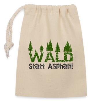 environmental Protection - Closable cotton gift bag (14x20cm) - nature - Front