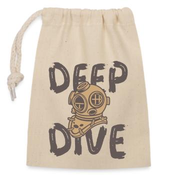 Casque de plongée profonde - Sac cadeau en coton avec cordon (14 x 20 cm) - nature - Devant