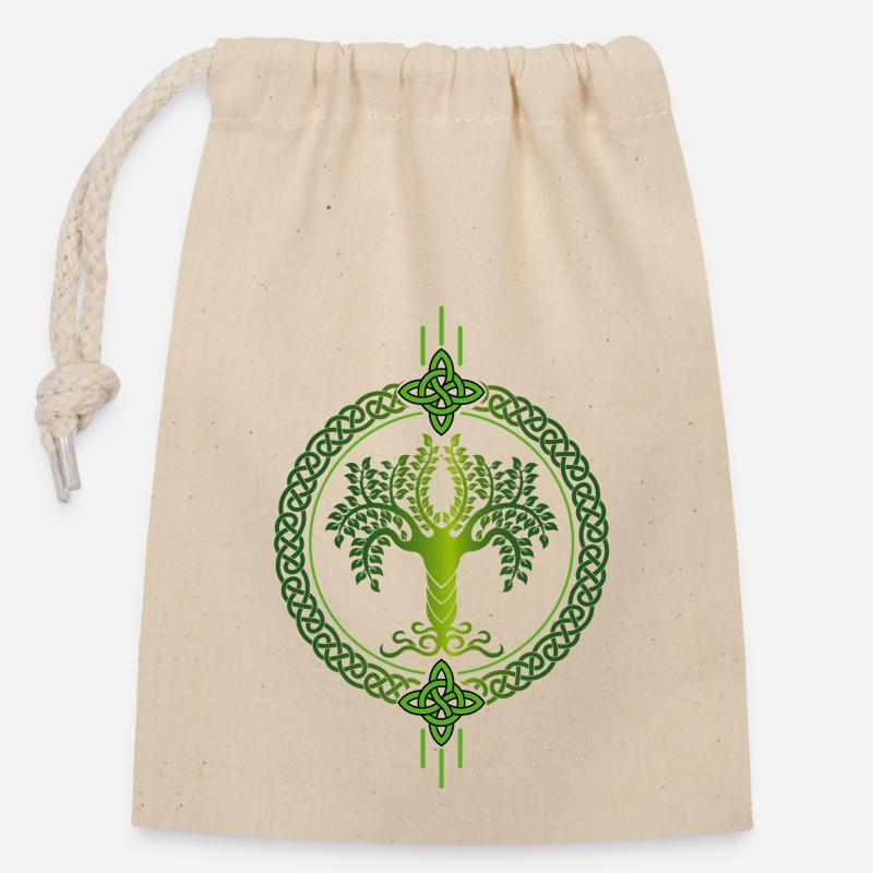 Lebensbaum, Lebensbaum, Keltisches symbol, Celtic, - Verschließbarer Geschenkbeutel aus Baumwolle (14x20cm) - Natur