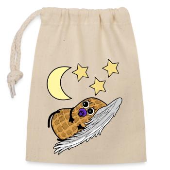 Bébé Enfant Enfants Naissance Maternelle - Sac cadeau en coton avec cordon (14 x 20 cm) - nature - Devant