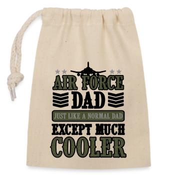 Air Force Dad Pilot USA US Army Amerika Militär - Verschließbarer Geschenkbeutel aus Baumwolle (14x20cm) - Natur - Vorne