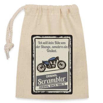 Unikat Bike - Kein Bike von der Stange - Verschließbarer Geschenkbeutel aus Baumwolle (14x20cm) - Natur - Vorne