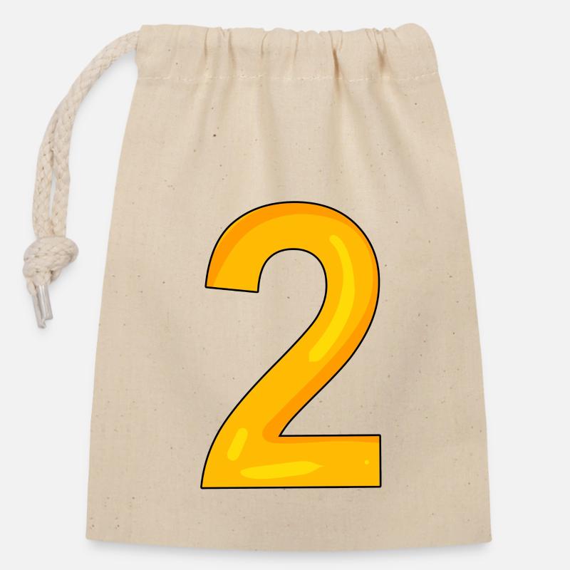 2 - Closable cotton gift bag (14x20cm) - nature