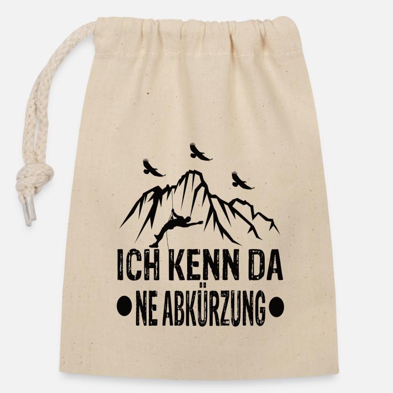 Klettern Kletterer Outdoor Klettern Klettern Seil - Verschließbarer Geschenkbeutel aus Baumwolle (14x20cm) - Natur