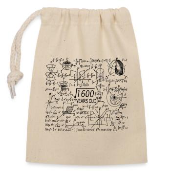 40 ans pour les profs de maths et les geeks en maths - Sac cadeau en coton avec cordon (14 x 20 cm) - nature - Devant