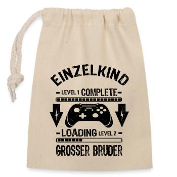 Loading Großer Bruder Nachwuchs Geschenkidee - Verschließbarer Geschenkbeutel aus Baumwolle (14x20cm) - Natur - Vorne