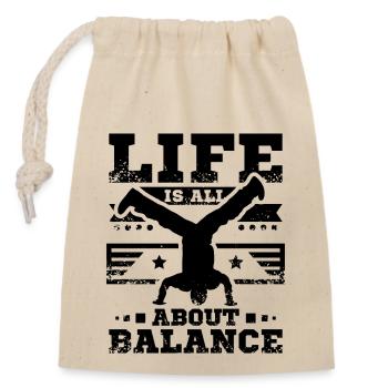 Breakdancing - Closable cotton gift bag (14x20cm) - nature - Front