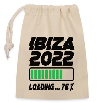 Ibiza 2022 Loading - Verschließbarer Geschenkbeutel aus Baumwolle (14x20cm) - Natur - Vorne