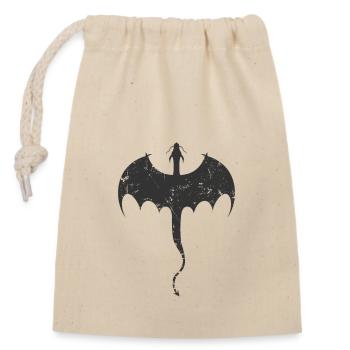 Dragon with long spiny tail Mythical animal - Closable cotton gift bag (14x20cm) - nature - Front
