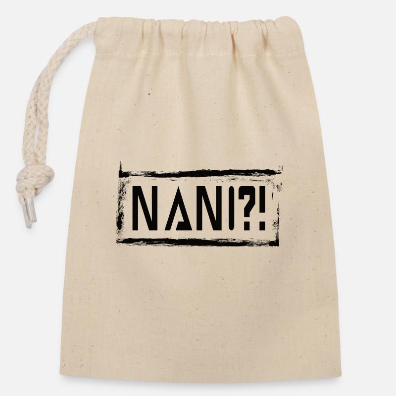 Anime - Closable cotton gift bag (14x20cm) - nature
