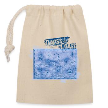 DarssCoast - Original Brand, VINTAGE Landkarte - Verschließbarer Geschenkbeutel aus Baumwolle (14x20cm) - Natur - Vorne