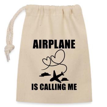 Pilote d’avion disant cadeau - Sac cadeau en coton avec cordon (14 x 20 cm) - nature - Devant