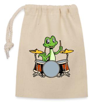 Batteur de Comic Gecko - Sac cadeau en coton avec cordon (14 x 20 cm) - nature - Devant