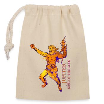 King of the Gods - Jupiter - Closable cotton gift bag (14x20cm) - nature - Front