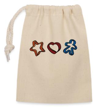 Cookie cutter baking pan - Closable cotton gift bag (14x20cm) - nature - Front