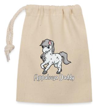 Amoureux des chevaux - Appaloosa Daddy - Sac cadeau en coton avec cordon (14 x 20 cm) - nature - Devant