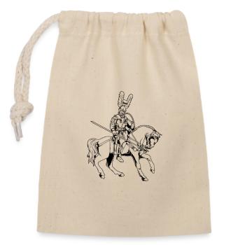 Decurio à cheval - Officier romain - Sac cadeau en coton avec cordon (14 x 20 cm) - nature - Devant