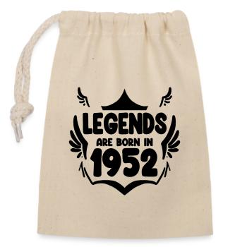 1952 - Closable cotton gift bag (14x20cm) - nature - Front