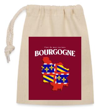 Fier de mes Racines Bourgogne Rouge - Sac cadeau en coton avec cordon (14 x 20 cm) - nature - Devant