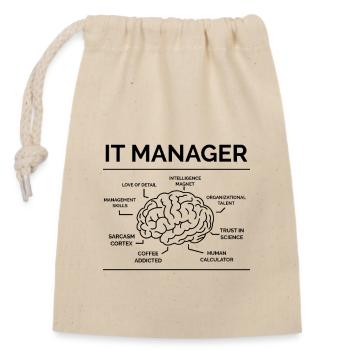 IT Manager - Verschließbarer Geschenkbeutel aus Baumwolle (14x20cm) - Natur - Vorne